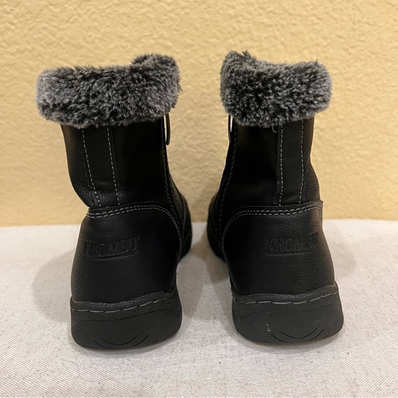 Khombu Addison Black Memory Foam Water Repellent All-Weather Boot Size 6M - Picture 4 of 12